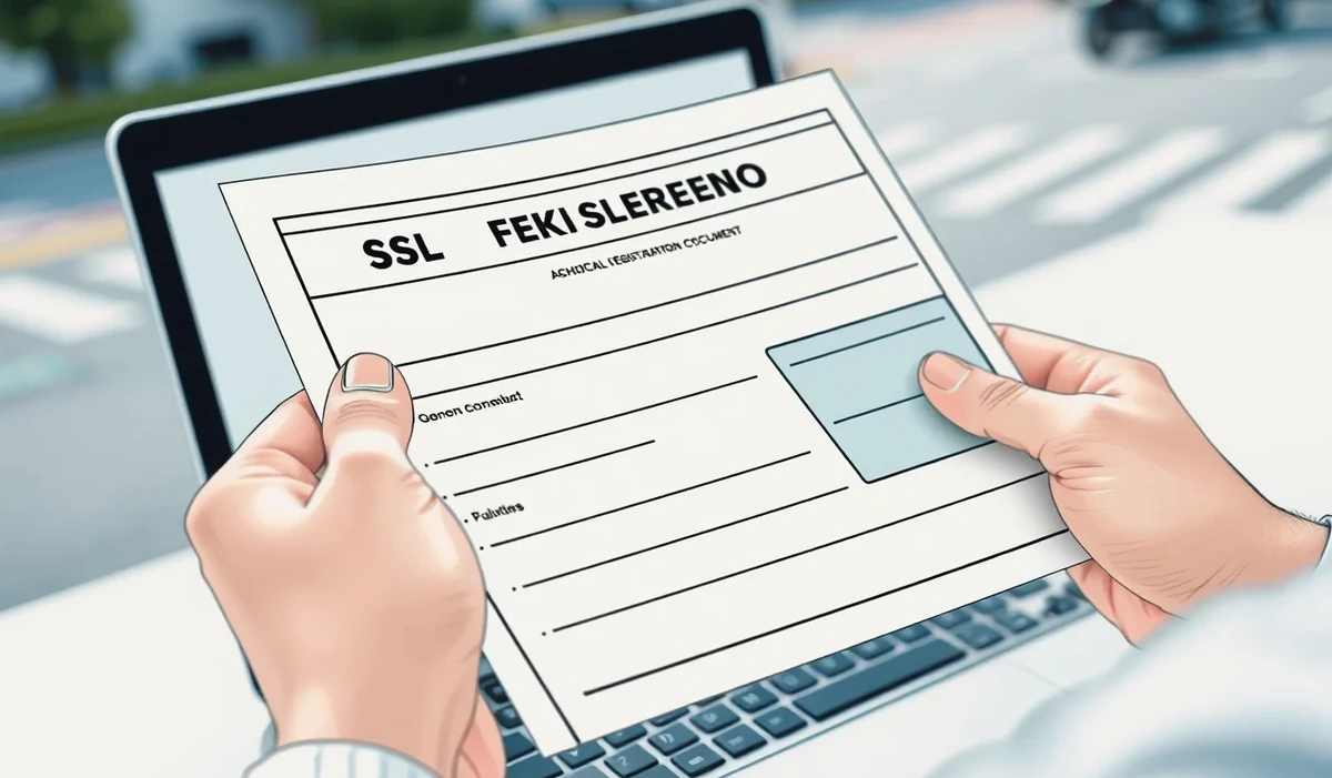 Detail technického preukazu vozidla položeného na pracovnom stole s poistnou zmluvou