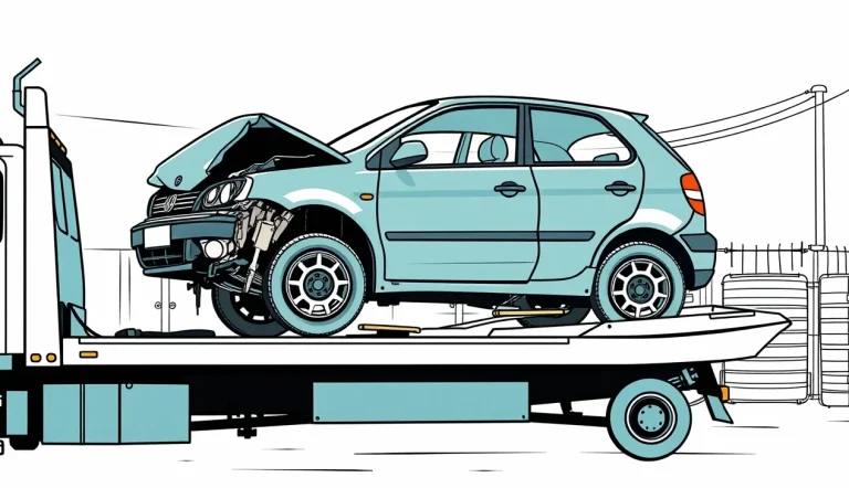 Mechanik v autoservise montuje nový náhradný diel na prednú nápravu poškodeného vozidla