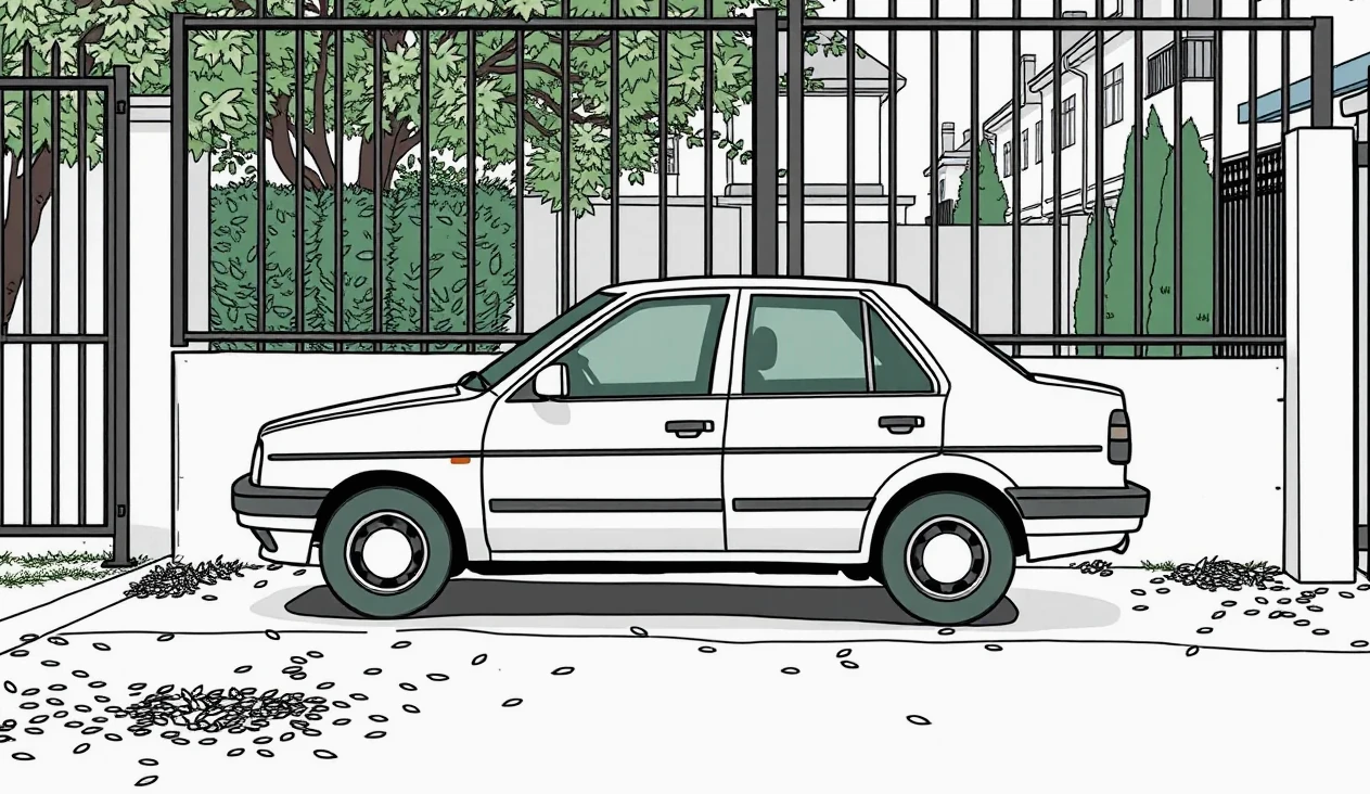 Súdny exekútor zakladá blokáciu na motorové vozidlo na parkovisku