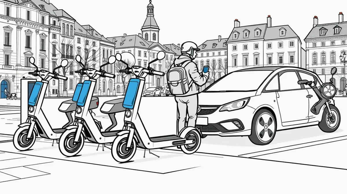 Skupina ľudí jazdiacich na hoverboarde, segwayi a elektrickej kolobežke po cyklotrase