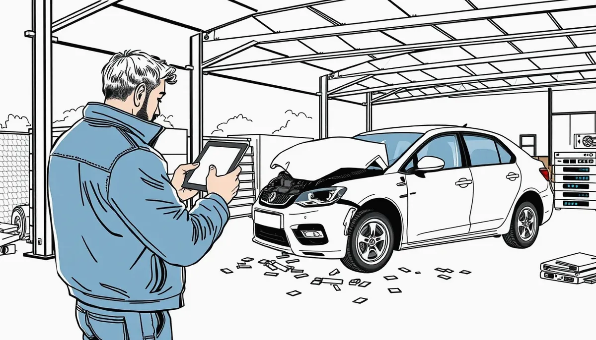 Odťahové vozidlo nakladá nepojazdný osobný automobil po poruche asistenčnej elektroniky