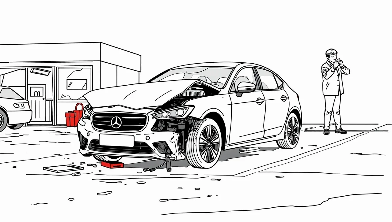 Predajca v autobazáre odovzdáva kľúče od jazdeného vozidla novému majiteľovi