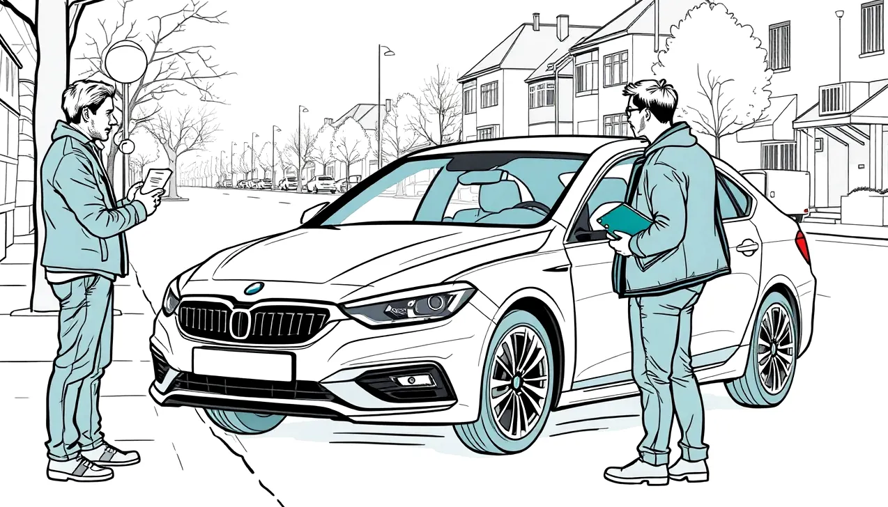 Podpis kúpnej zmluvy na auto a odovzdanie kľúčov od vozidla