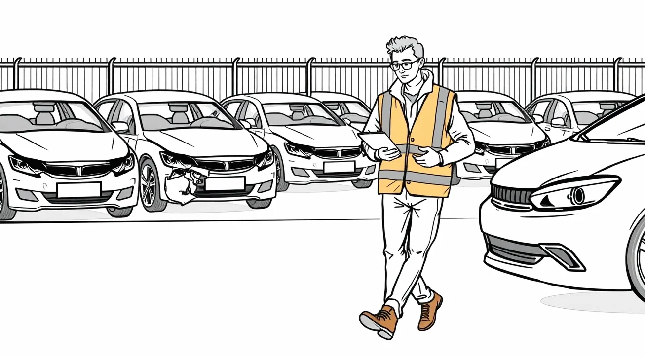 Technik servisu opravuje preliačiny na dverách metódou PDR bez poškodenia laku