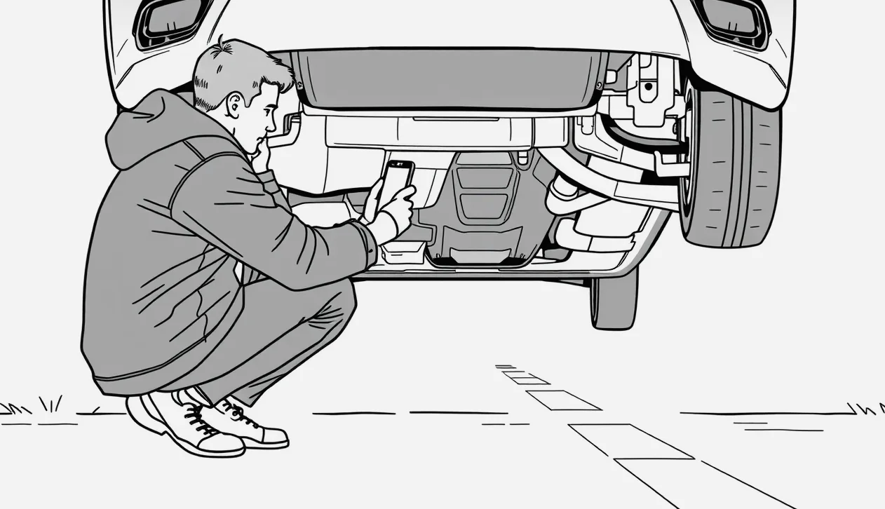 Mechanik montujúci ochrannú kovovú klietku na katalyzátor na podvozku vozidla