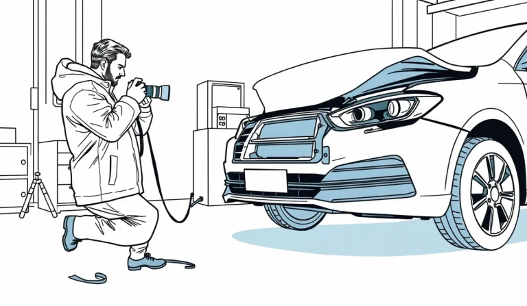 Poškodené osobné auto po dopravnej nehode s preliačenými dverami a blatníkom