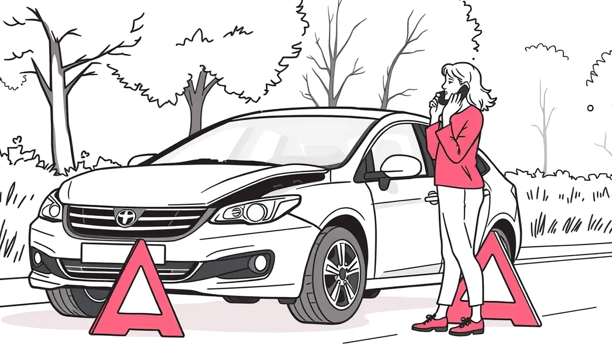 Vodič vypisuje správu o nehode pri odstavenom automobile s poškodeným nárazníkom