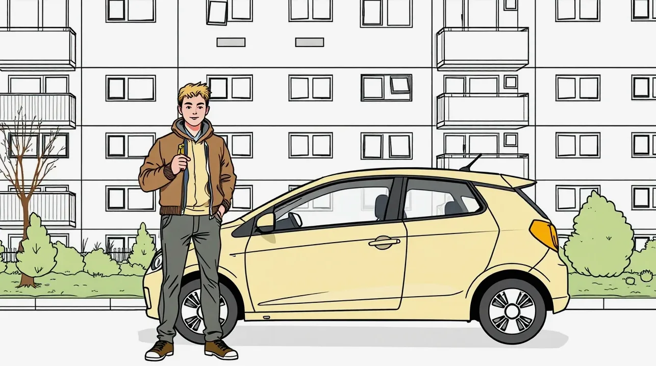 Servisný technik kontroluje poškodený nárazník moderného vozidla