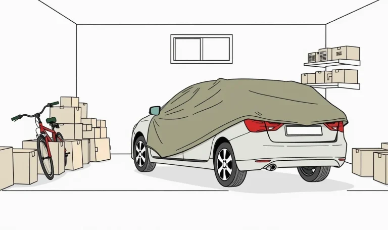 Pohľad do motorového priestoru vozidla Kia s vyznačeným štítkom technických parametrov