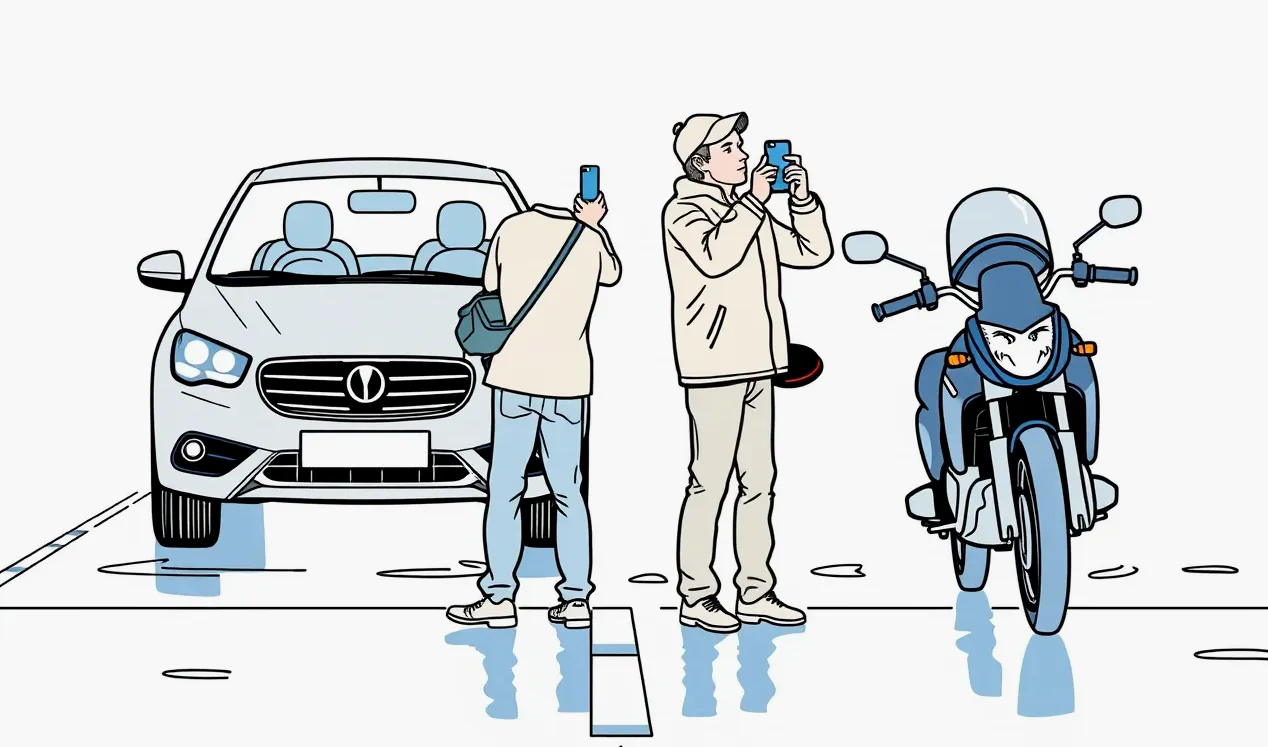 Vodič kontroluje dátumy na zmluve o poistení vozidla