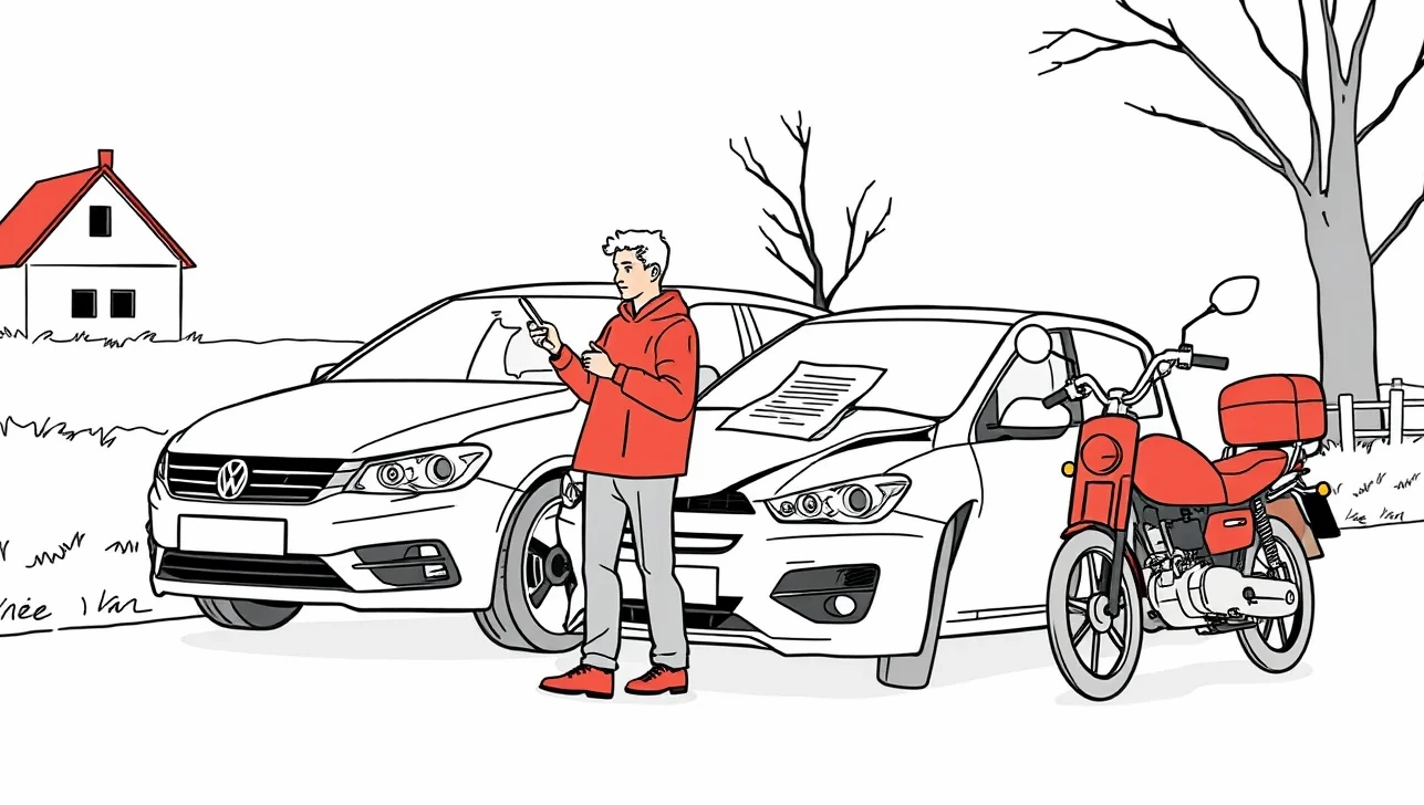 Detail poškodeného čelného skla automobilu po náraze kameňa