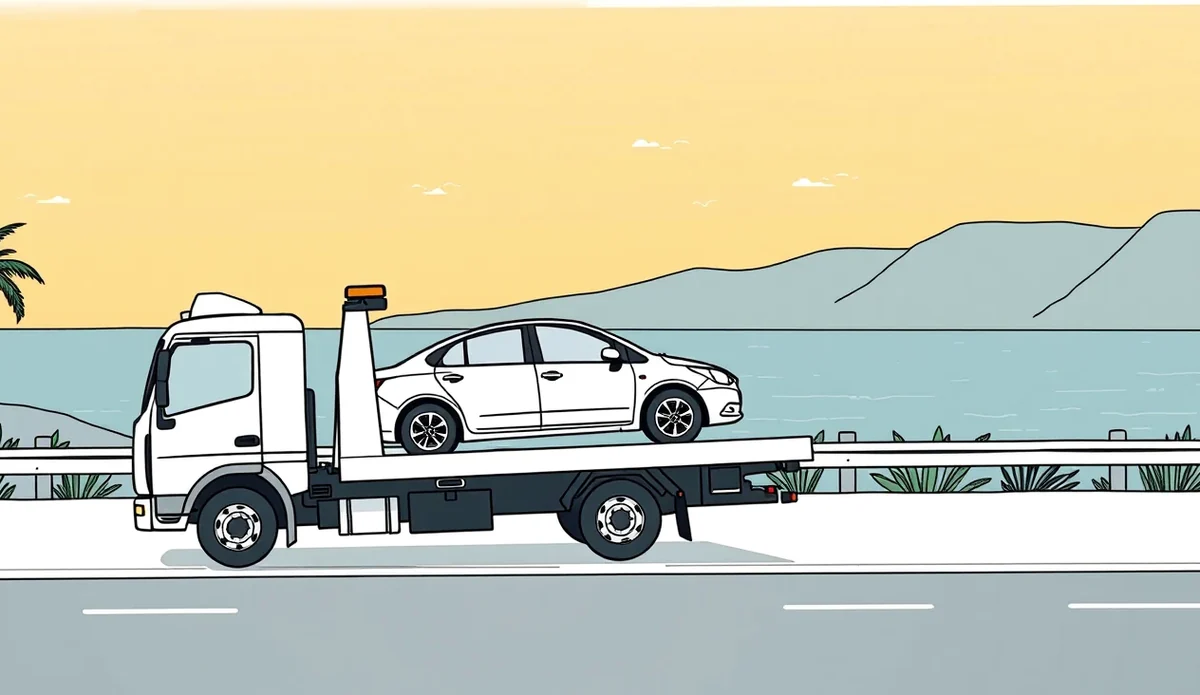 Rodinné auto na diaľničnom odpočívadle pri ceste na letnú dovolenku k moru