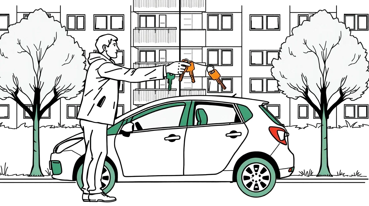 Vodič kontroluje poškodenie predného nárazníka a motorového priestoru po poistnej udalosti