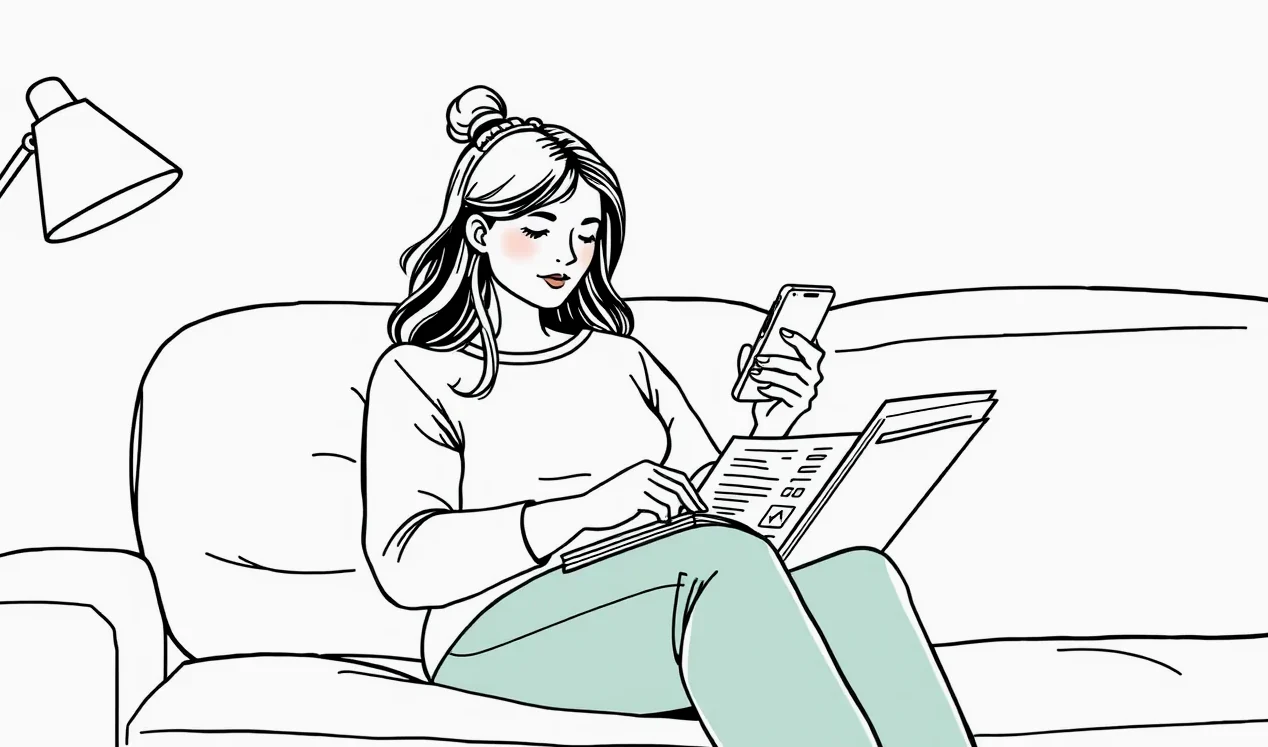 Mladá žena kontroluje storno rezervácie leteniek na displeji notebooku