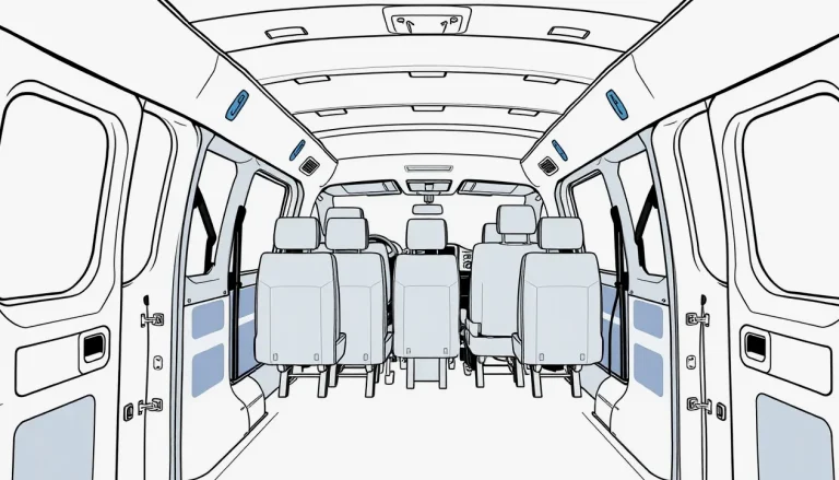 Moderný interiér osobného automobilu so zameraním na predné a zadné sedadlá