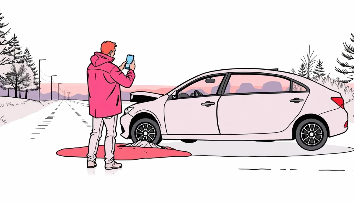 Osobné auto stojace pred zatopeným cestným podjazdom plným kalnej vody